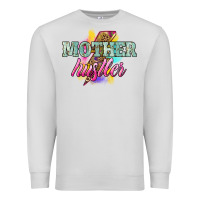 Dove Grey mother hustler lightning bolt Premium Sweatshirt - NancyCooperArtShop