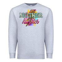 Heather Grey mother hustler lightning bolt Premium Sweatshirt - NancyCooperArtShop