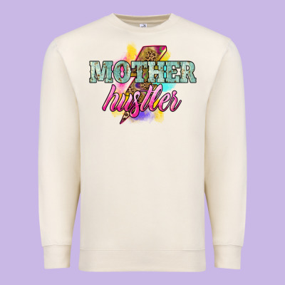 Mother Hustler Lightning Bolt Premium Sweatshirt Designed By Nancycooperartshop