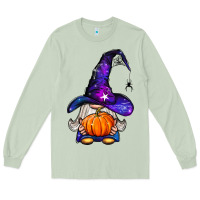 Matcha witch gnome with pumpkin Long Sleeve Tee - BundleAndBundleShop