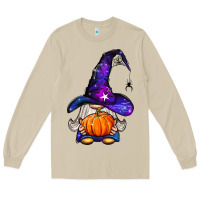 Mushroom witch gnome with pumpkin Long Sleeve Tee - BundleAndBundleShop