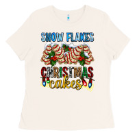 Snow Flakes Christmas Cakes Ado Ladies Tee | Teevron