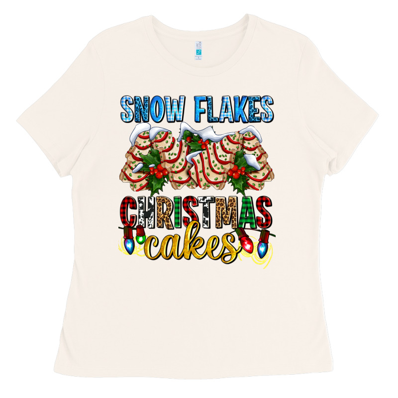 Snow Flakes Christmas Cakes Ado Ladies Tee by AdoDesignShop | Teevron