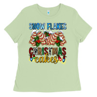 Matcha snow flakes christmas cakes ado Ladies Tee - AdoDesignShop