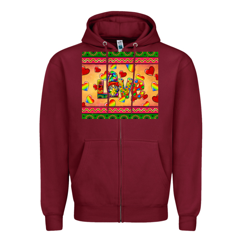 Autism Awareness Love Zipper Hoodie by BarkalooDesign | Teevron