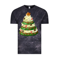 Cloud Black white christmas cookie cake Vintage Tee - FaDigitalArtStudio