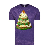 Cloud Purple white christmas cookie cake Vintage Tee - FaDigitalArtStudio