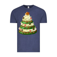 Vintage Denim white christmas cookie cake Vintage Tee - FaDigitalArtStudio
