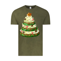 Vintage Olive white christmas cookie cake Vintage Tee - FaDigitalArtStudio