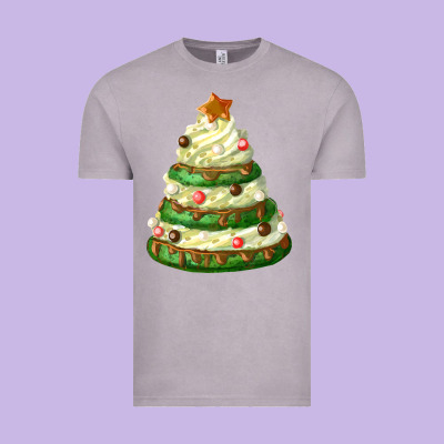 White Christmas Cookie Cake Vintage Tee Designed By Fadigitalartstudio
