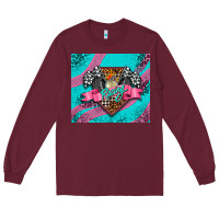 Burgundy racing pink tumbler Long Sleeve Tee - AdoDesignShop