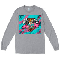 Heather Grey racing pink tumbler Long Sleeve Tee - AdoDesignShop
