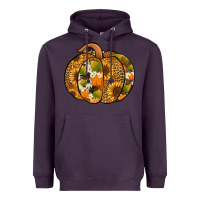 Plum Leopard cowhide sunflower pumpkin Heavyweight Hoodie - NancyCooperArtShop