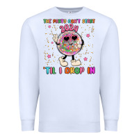 White the party don t start til i drop in Premium Sweatshirt - MaliasSmallBusiness