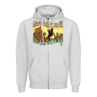 Dove Grey aint goin down til the sun comes up cowboy Zipper Hoodie - NancyCooperArtShop