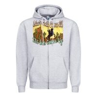 Heather Grey aint goin down til the sun comes up cowboy Zipper Hoodie - NancyCooperArtShop