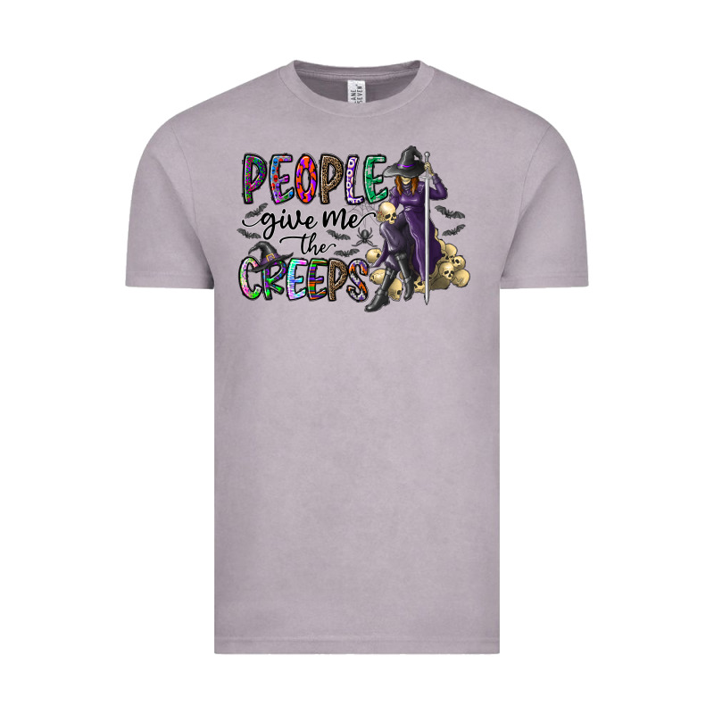 People Give Me The Creeps Vintage Tee by CowhideDigitalArt | Teevron