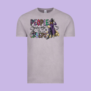 People Give Me The Creeps Vintage Tee Designed By Cowhidedigitalart