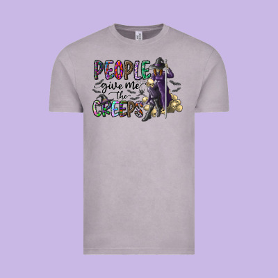 People Give Me The Creeps Vintage Tee Designed By Cowhidedigitalart