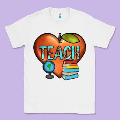 Teach Heart Classic Tee Designed By Jahusdesignshop