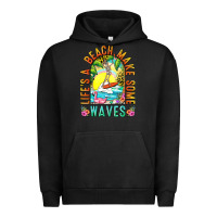 Pigment Black Life's a beach make some waves Urban Hoodie - NancyCooperArtShop