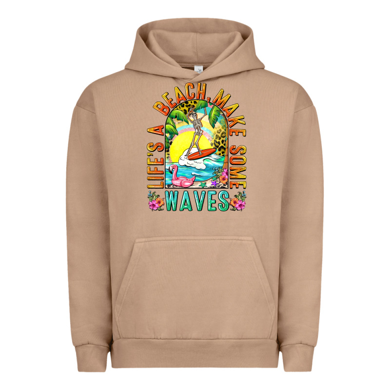 Life's A Beach Make Some Waves Urban Hoodie by NancyCooperArtShop | Teevron