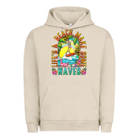 Pigment French Oak Life's a beach make some waves Urban Hoodie - NancyCooperArtShop