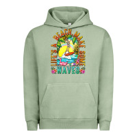 Pigment Oil Green Life's a beach make some waves Urban Hoodie - NancyCooperArtShop