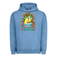 Pigment Pebble Blue Life's a beach make some waves Urban Hoodie - NancyCooperArtShop