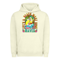 Pigment Pistachio Life's a beach make some waves Urban Hoodie - NancyCooperArtShop
