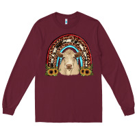 Burgundy charolais  rainbow Long Sleeve Tee - JahusDesignShop