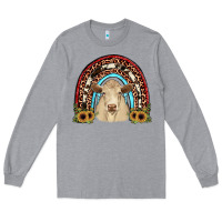 Heather Grey charolais  rainbow Long Sleeve Tee - JahusDesignShop