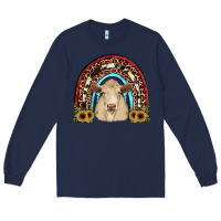 Navy charolais  rainbow Long Sleeve Tee - JahusDesignShop