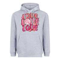 Heather Grey love love love valentines day Heavyweight Hoodie - MaliasSmallBusiness