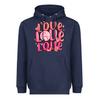 Navy love love love valentines day Heavyweight Hoodie - MaliasSmallBusiness