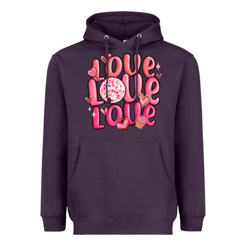 Love Love Love Valentines Day Heavyweight Hoodie by MaliasSmallBusiness | Teevron
