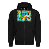 Black au somesaurus rex Zipper Hoodie - BarkalooDesign