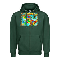 Sports Green au somesaurus rex Zipper Hoodie - BarkalooDesign
