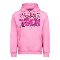 Fuchsia Pink Breast Cancer Facility Tech Urban Hoodie - texasbilliewilder