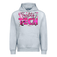 Heather Grey Breast Cancer Facility Tech Urban Hoodie - texasbilliewilder