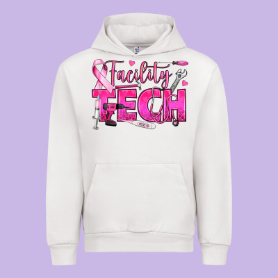 Breast Cancer Facility Tech Urban Hoodie Designed By Texasbilliewilder