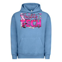 Pigment Pebble Blue Breast Cancer Facility Tech Urban Hoodie - texasbilliewilder