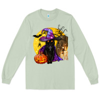 Matcha black witch cat coffin and moon Long Sleeve Tee - BundleAndBundleShop
