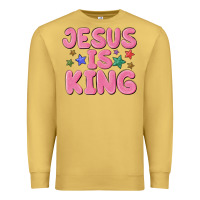 Antique Gold jesus is king Premium Sweatshirt - MaliasSmallBusiness