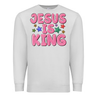 Dove Grey jesus is king Premium Sweatshirt - MaliasSmallBusiness