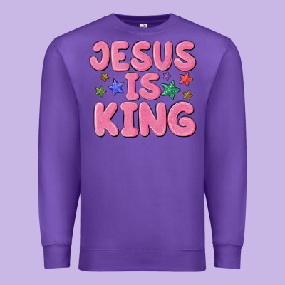 Jesus Is King Premium Sweatshirt Designed By Maliassmallbusiness