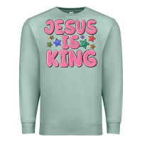 Seafoam jesus is king Premium Sweatshirt - MaliasSmallBusiness