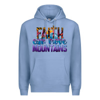 Colony Blue Faith Can Move Mountains Premium Hoodie - LillyAllenDesigns