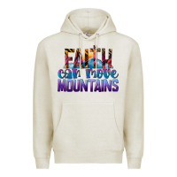 Oatmeal Heather Faith Can Move Mountains Premium Hoodie - LillyAllenDesigns
