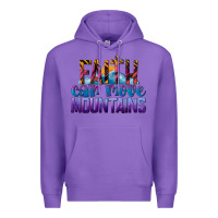 Purple Faith Can Move Mountains Premium Hoodie - LillyAllenDesigns